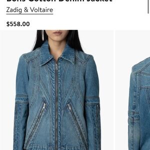 Zadig and Voltaire Bons Women's Blue Denim Jacket